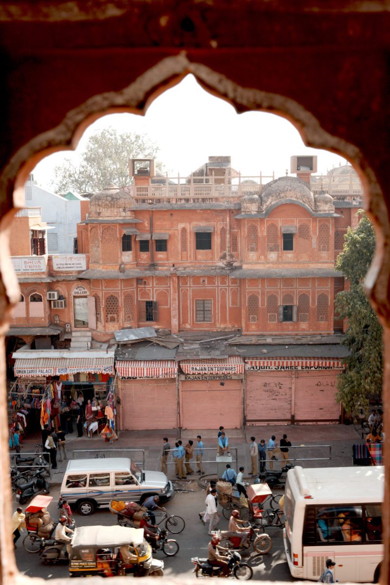 Utsikt från Hawa Mahal Jaipur