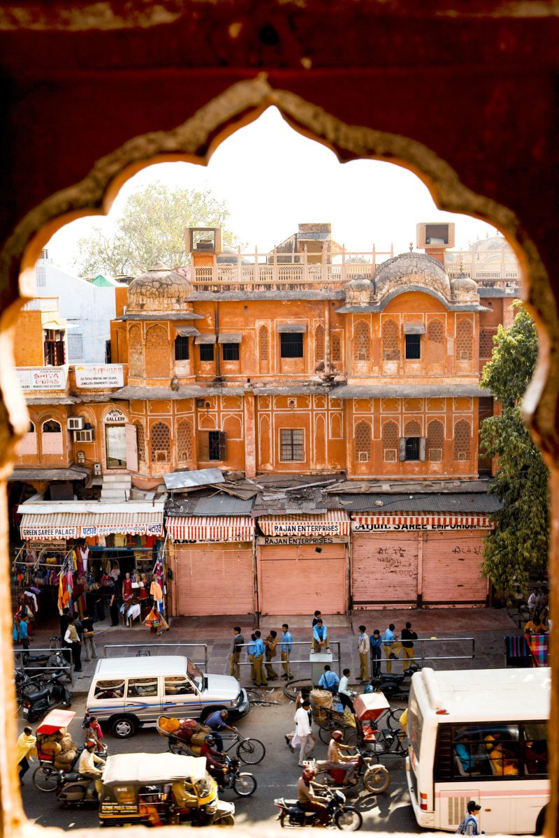 Utsikt från Hawa Mahal Indien