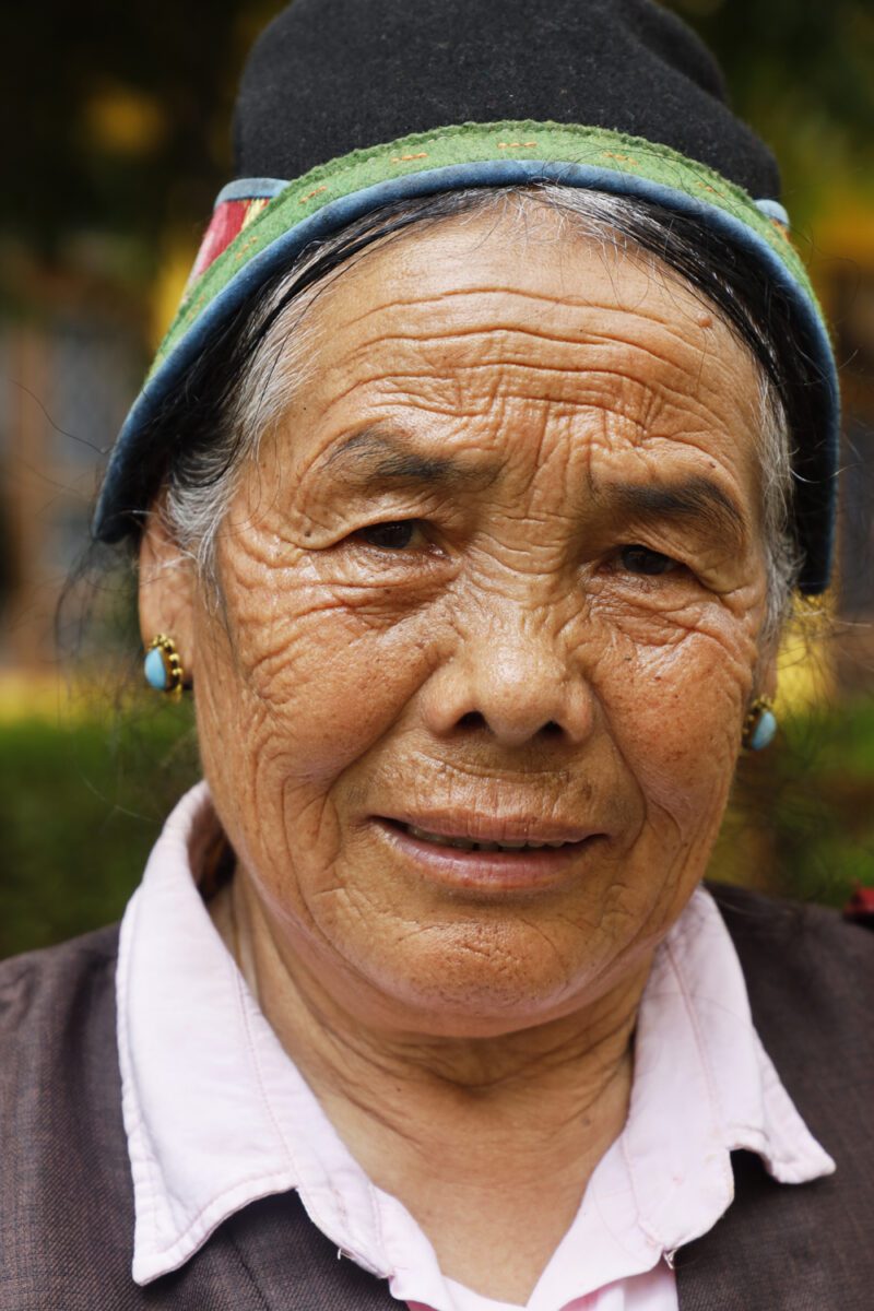 Tibetansk kvinna i exil i Indien