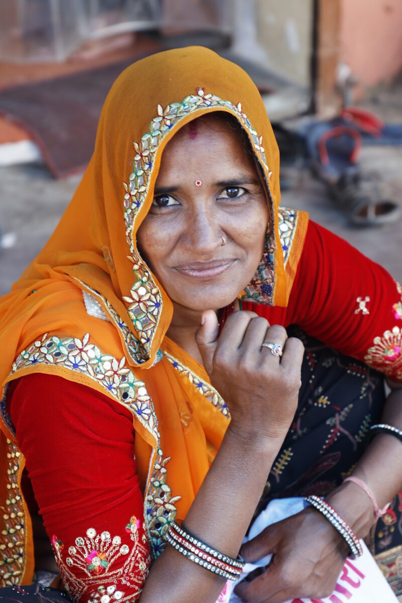 Kvinna i Jaipur